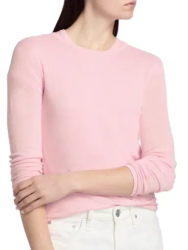 MAJESTIC FILATURES Women's Cashmere Crewneck Sweater - Blossom - Size Large | Thumbnail 6 MAJESTIC FILATURES Women's Cashmere Crewneck Sweater - Blossom - Size Large | Thumbnail 6