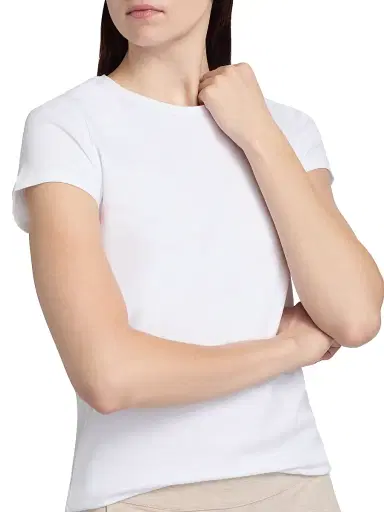 MAJESTIC FILATURES Women's Interlock Cotton T-Shirt - Blanc - Size Large | Thumbnail 6 MAJESTIC FILATURES Women's Interlock Cotton T-Shirt - Blanc - Size Large | Thumbnail 6
