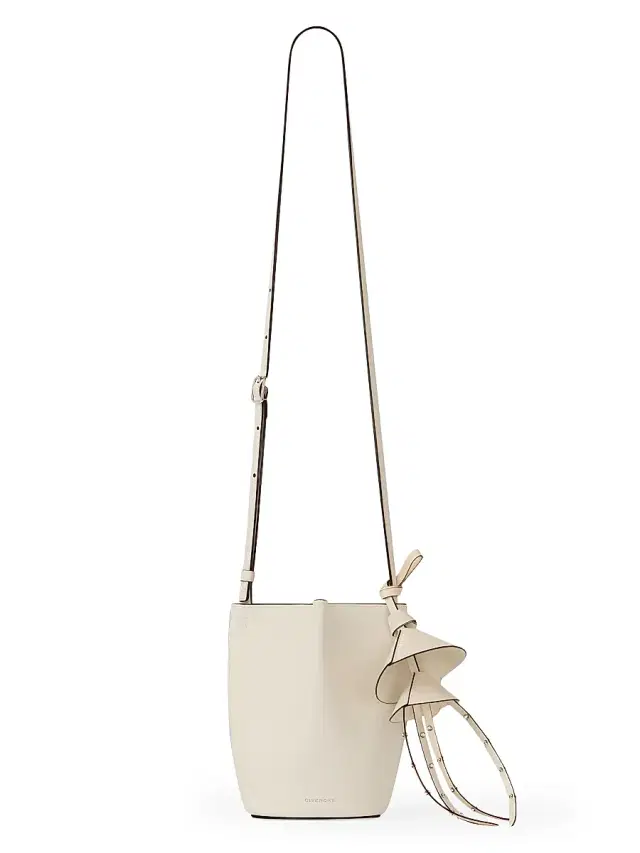 Givenchy Women's Nano Snap Bucket Bag in Grained Leather - Cream
