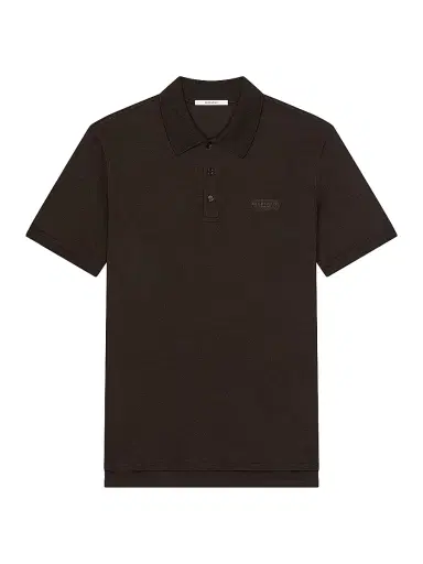 Givenchy Men's Polo Shirt in Cotton with Logo Gros Grain - Ebony Brown - Size XXL | Thumbnail 1