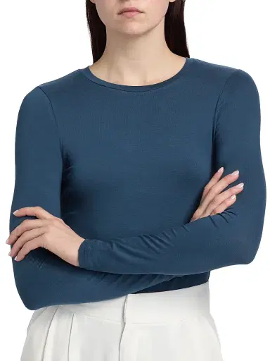 MAJESTIC FILATURES Women's Soft Touch Crewneck Long-Sleeve Top | Thumbnail 6