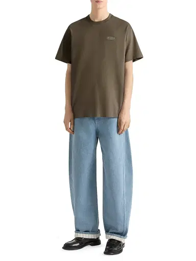 Givenchy Men's T-Shirt in Cotton with Paris Gros Grain - Ebony Brown - Size XXL | Thumbnail 2