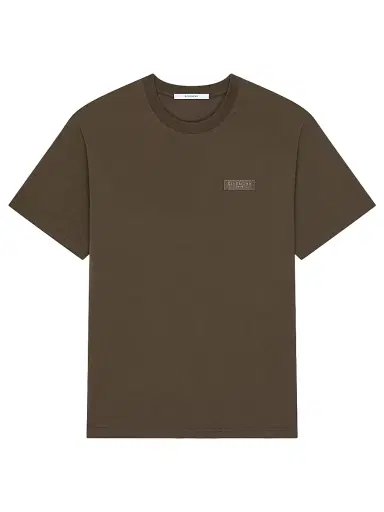 Givenchy Men's T-Shirt in Cotton with Paris Gros Grain - Ebony Brown - Size XXL | Thumbnail 1
