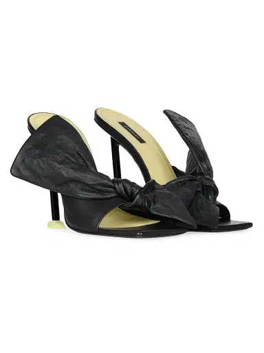 Givenchy Women's Boudoir Heeled Mules in Nappa Leather with Bow - Black - Size 11 | Thumbnail 2 Givenchy Women's Boudoir Heeled Mules in Nappa Leather with Bow - Black - Size 11 | Thumbnail 2