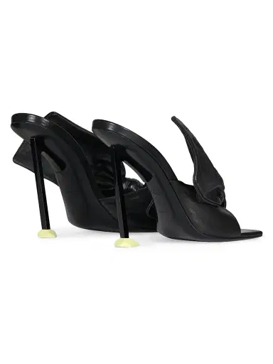 Givenchy Women's Boudoir Heeled Mules in Nappa Leather with Bow - Black - Size 11 | Thumbnail 4 Givenchy Women's Boudoir Heeled Mules in Nappa Leather with Bow - Black - Size 11 | Thumbnail 4