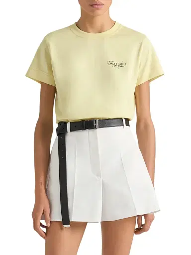 Givenchy Women's T-Shirt in Cotton with Stamp Print - Butter | Thumbnail 3 Givenchy Women's T-Shirt in Cotton with Stamp Print - Butter | Thumbnail 3