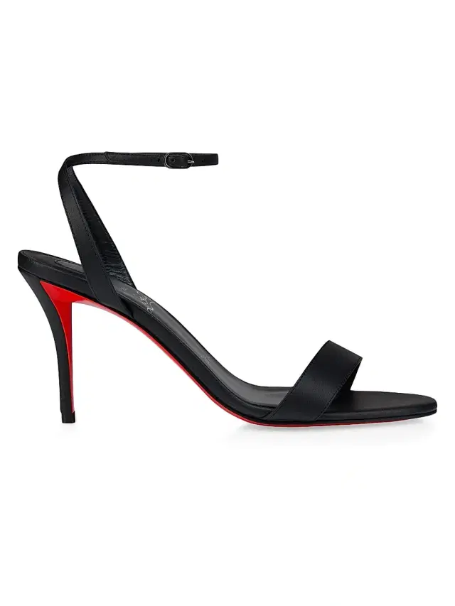 Christian Louboutin Women's Miss Z 80MM Leather Sandals - Black