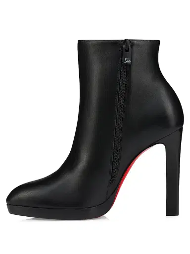 Christian Louboutin Women's Fannylove 120MM Leather Booties - Black - Size 12 | Thumbnail 3
