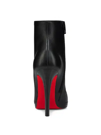 Christian Louboutin Women's Fannylove 120MM Leather Booties - Black - Size 12 | Thumbnail 4