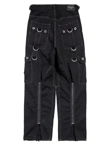 Balenciaga Men's D-Ring Cargo Jeans - Lightweight Black - Size 34 | Thumbnail 2