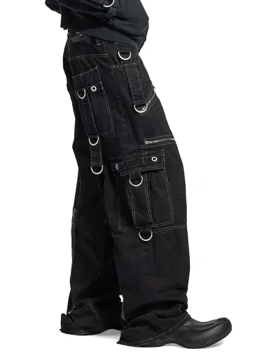 Balenciaga Men's D-Ring Cargo Jeans - Lightweight Black - Size 34 | Thumbnail 3