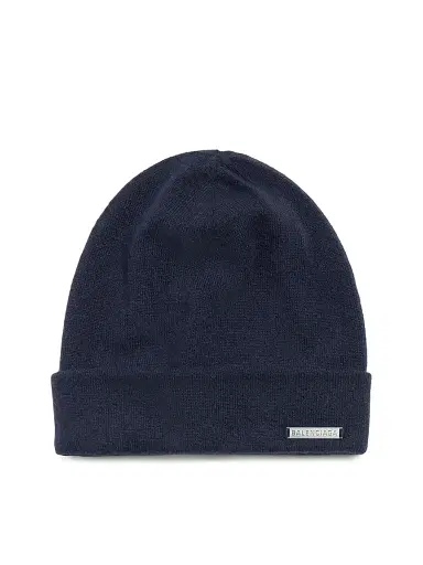 Balenciaga Women's Beanie - Navy - Size Medium | Thumbnail 1 Balenciaga Women's Beanie - Navy - Size Medium | Thumbnail 1