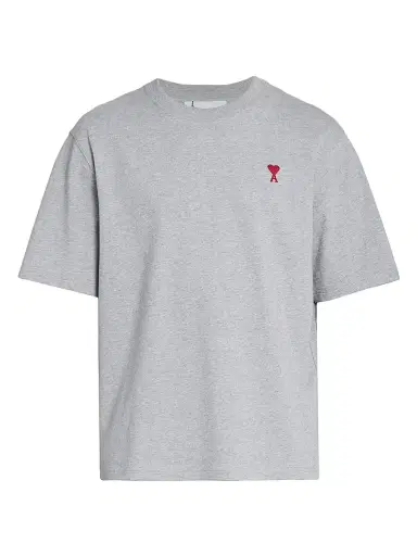 AMI PARIS Men's Ami De Coeur Crewneck T-Shirt - Grey - Size XL | Thumbnail 1