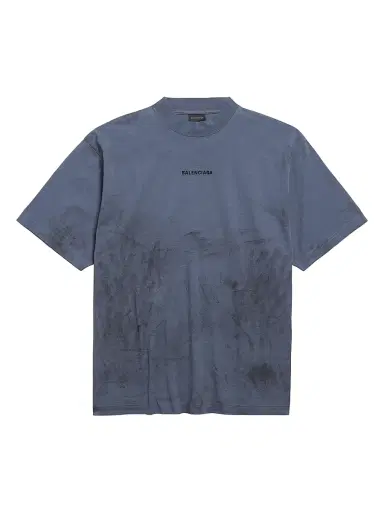 Balenciaga Men's Back Medium Fit T-Shirt - Faded Dark Blue - Size XXL | Thumbnail 1