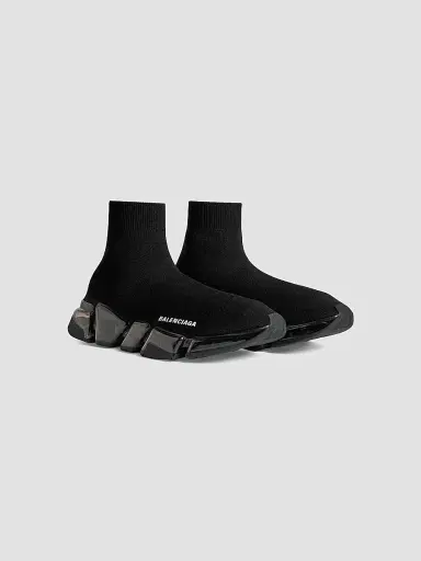Balenciaga Women's Speed 2.0 Full Clear Sole Recycled Knit Sneakers | Thumbnail 2 Balenciaga Women's Speed 2.0 Full Clear Sole Recycled Knit Sneakers | Thumbnail 2