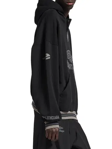Balenciaga Men's 3B Football Polo Hoodie | Thumbnail 4 Balenciaga Men's 3B Football Polo Hoodie | Thumbnail 4