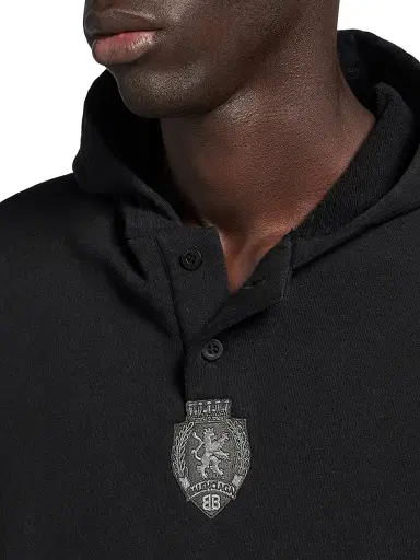 Balenciaga Men's 3B Football Polo Hoodie | Thumbnail 6 Balenciaga Men's 3B Football Polo Hoodie | Thumbnail 6