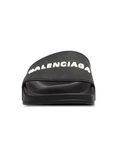 Balenciaga Men's Pool Slide Sandals - Black White - Size 14 | Thumbnail 2 Balenciaga Men's Pool Slide Sandals - Black White - Size 14 | Thumbnail 2