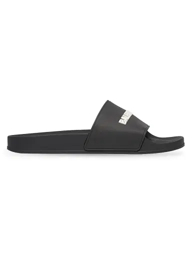 Balenciaga Men's Pool Slide Sandals - Black White - Size 14 | Thumbnail 1 Balenciaga Men's Pool Slide Sandals - Black White - Size 14 | Thumbnail 1