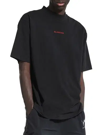 Balenciaga Men's Back Medium Fit T-Shirt - Faded Black - Size Large | Thumbnail 3 Balenciaga Men's Back Medium Fit T-Shirt - Faded Black - Size Large | Thumbnail 3