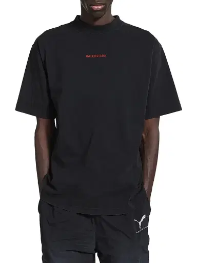 Balenciaga Men's Back Medium Fit T-Shirt - Faded Black - Size Large | Thumbnail 6 Balenciaga Men's Back Medium Fit T-Shirt - Faded Black - Size Large | Thumbnail 6