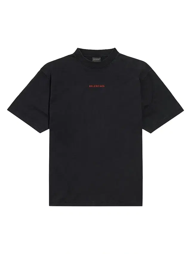 Balenciaga Men's  Back Medium Fit T-Shirt - Faded Black