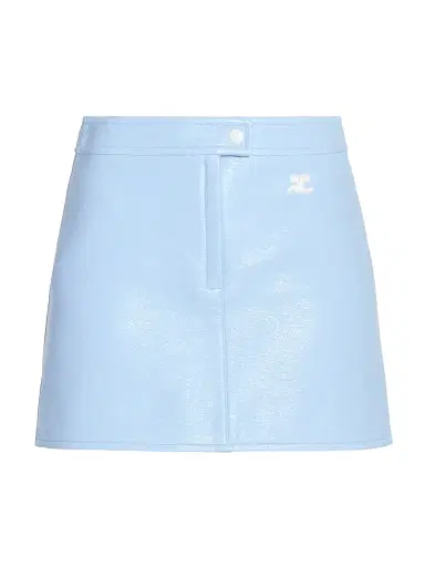 Courrèges Women's Reedition Vinyl A-Line Miniskirt - Sky | Thumbnail 1 Courrèges Women's Reedition Vinyl A-Line Miniskirt - Sky | Thumbnail 1
