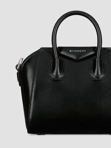 Givenchy Women's Micro Antigona Top Handle Bag in Box Leather | Thumbnail 6 Givenchy Women's Micro Antigona Top Handle Bag in Box Leather | Thumbnail 6