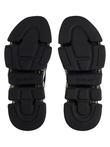 Balenciaga Women's Speed 2.0 Lace Up Full Clear Sole Recycled Knit Sneakers - Black | Thumbnail 7