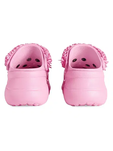 Balenciaga Women's Crocsa Jibbitza Mules - Light Pink - Size 10 | Thumbnail 3