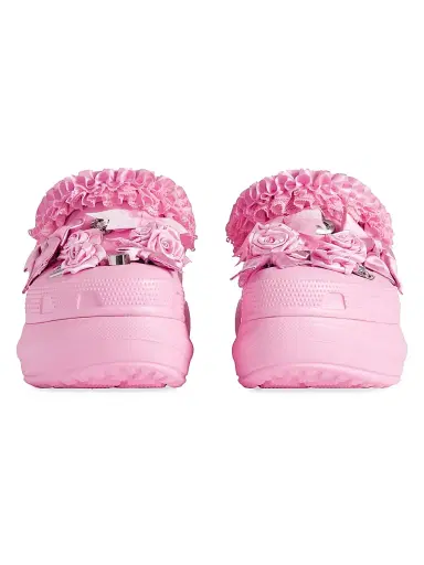 Balenciaga Women's Crocsa Jibbitza Mules - Light Pink - Size 10 | Thumbnail 4