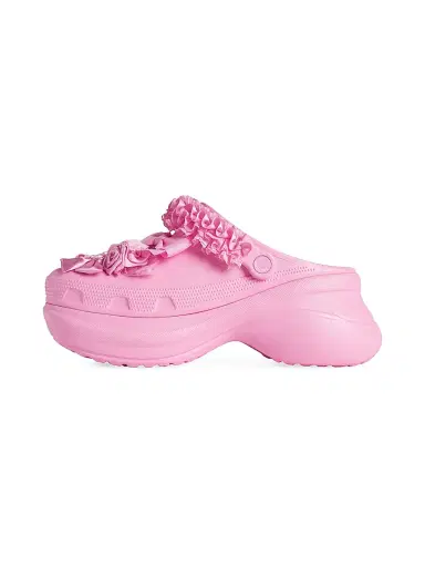 Balenciaga Women's Crocsa Jibbitza Mules - Light Pink - Size 10 | Thumbnail 5