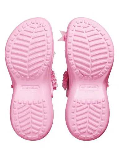 Balenciaga Women's Crocsa Jibbitza Mules - Light Pink - Size 10 | Thumbnail 7