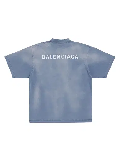 Balenciaga Back Medium Fit T-Shirt - Faded Blue | Thumbnail 2