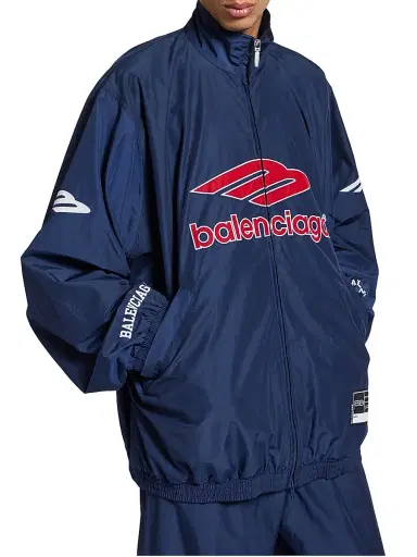 Balenciaga Men's 3B Football Tracksuit Jacket - New Dark Navy - Size Medium | Thumbnail 3