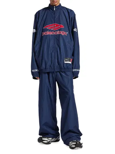 Balenciaga Men's 3B Football Tracksuit Jacket - New Dark Navy - Size Medium | Thumbnail 6