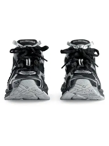Balenciaga Men's Runner Gradient Sneakers - Black Silver - Size 14 | Thumbnail 4 Balenciaga Men's Runner Gradient Sneakers - Black Silver - Size 14 | Thumbnail 4