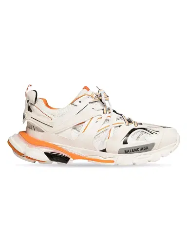 Balenciaga Men's Track Sneaker - White Orange - Size 14 | Thumbnail 1