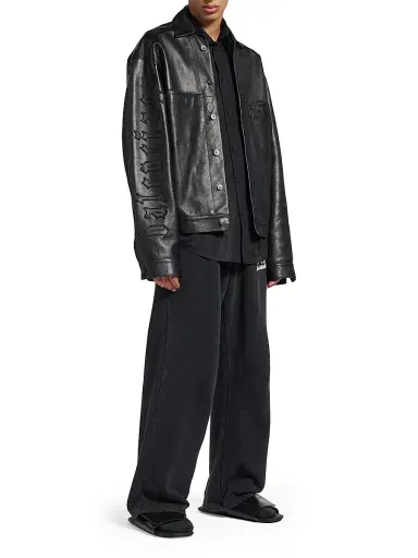Balenciaga Men's Shirt Jacket - Black - Size Large | Thumbnail 2