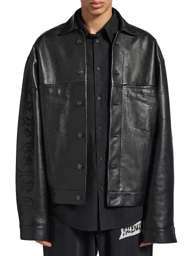 Balenciaga Men's Shirt Jacket - Black - Size Large | Thumbnail 3