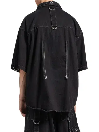 Balenciaga Men's D-Ring Cargo Shirt - Lightweight Black - Size XL | Thumbnail 5 Balenciaga Men's D-Ring Cargo Shirt - Lightweight Black - Size XL | Thumbnail 5
