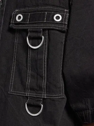 Balenciaga Men's D-Ring Cargo Shirt - Lightweight Black - Size XL | Thumbnail 6 Balenciaga Men's D-Ring Cargo Shirt - Lightweight Black - Size XL | Thumbnail 6