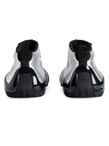 Balenciaga Men's Basketball Sneakers - Silver Black - Size 6 | Thumbnail 2