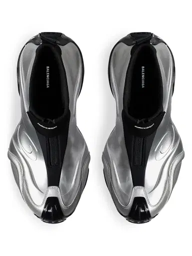 Balenciaga Men's Basketball Sneakers - Silver Black - Size 6 | Thumbnail 5