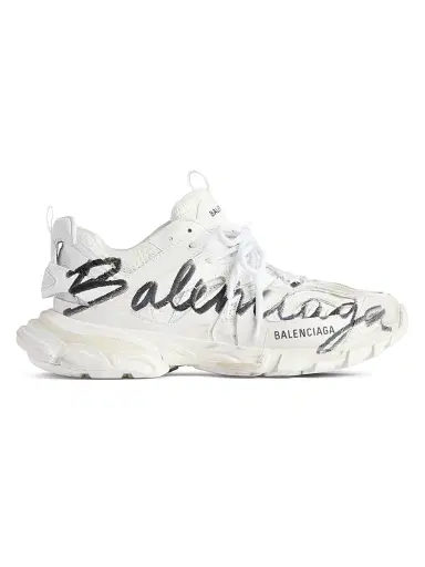 Balenciaga Men's Track Signature Sneakers - White Black - Size 14 | Thumbnail 1 Balenciaga Men's Track Signature Sneakers - White Black - Size 14 | Thumbnail 1