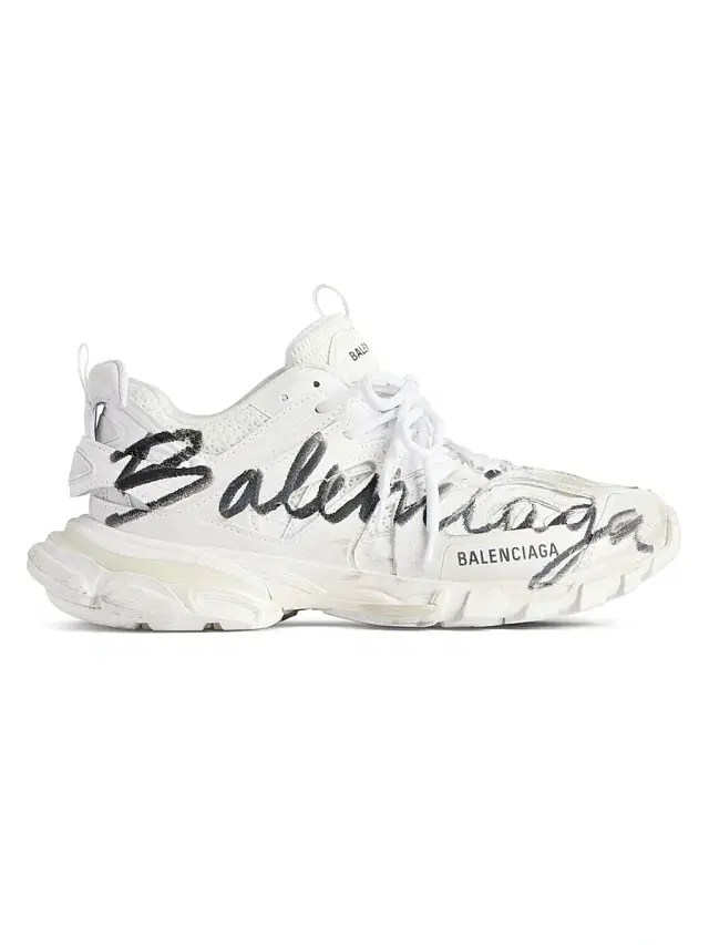 Men's Track Signature Sneakers - White Black