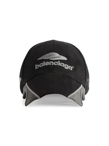 Balenciaga Men's 3B Football Cap - Black Grey - Size Small | Thumbnail 1 Balenciaga Men's 3B Football Cap - Black Grey - Size Small | Thumbnail 1