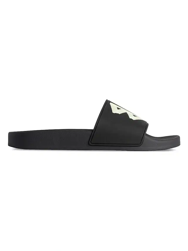 Balenciaga Men's Pool Slide Sandals - Black