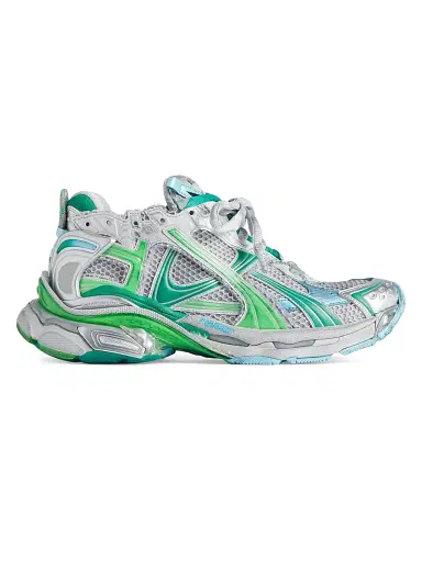 Balenciaga Men's Runner Gradient Sneakers - Grey Green Blue - Size 14 | Thumbnail 1 Balenciaga Men's Runner Gradient Sneakers - Grey Green Blue - Size 14 | Thumbnail 1