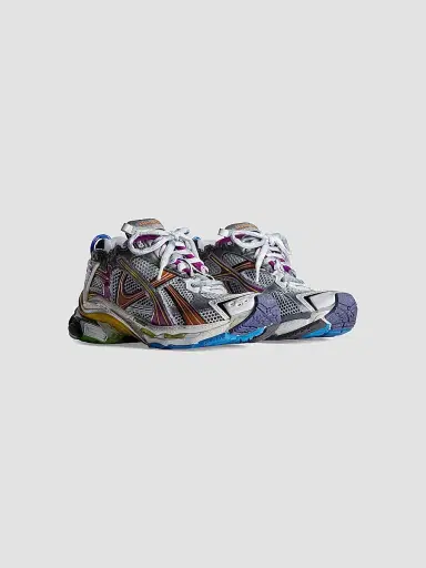 Balenciaga Women's Runner Sneakers - Grey Multi - Size 12 | Thumbnail 2